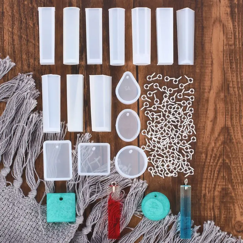

1Set Silicone Crystal Epoxy Hanging Ornaments Mold Pendant Casting Mould Handmade DIY Crafts Jewelry Making Tool