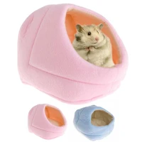 small animal hamster warm bed creative hedgehog rabbits winter cave bed with mat pet hamster dutch rats cage nest accessories