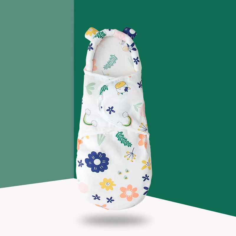 

Newborn Supplies Muslin Baby Swaddle Wrappers anti-shock Sleeping Bag Boy Girl Babies Infant spring summer thin Gauze Cotton