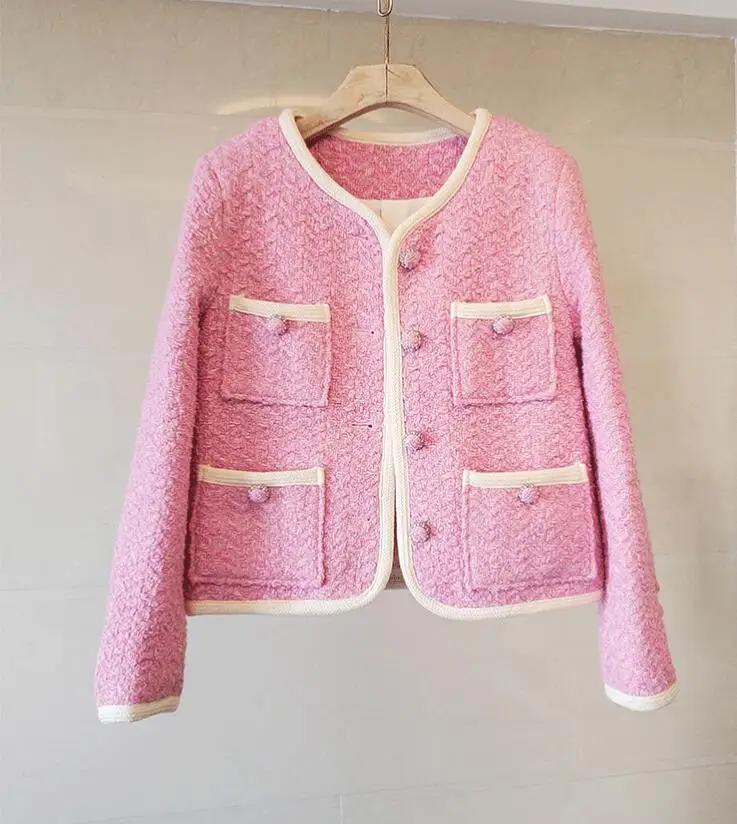 Куртка женская шерстяная твидовая осенняя винтажная | Женская одежда