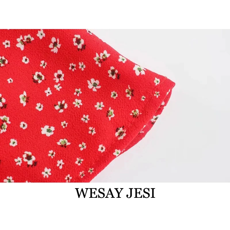 

WESAY JESI Za Women's Clothing 2021 Summer Party Dresses Vintage Sexy Chic Elastic Backless Dress Woman Spaghetti Strap Sundress