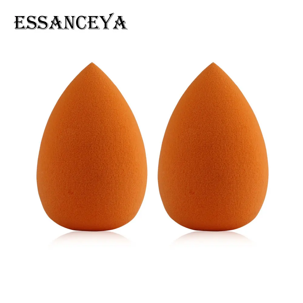 2PCS Orange ESSANCEYA 2-3 шт латексный спонж для макияжа в форме капли воды косметический спонж для макияжа спонж для лица крем косметическая пудра - Цвет: 2PCS Orange