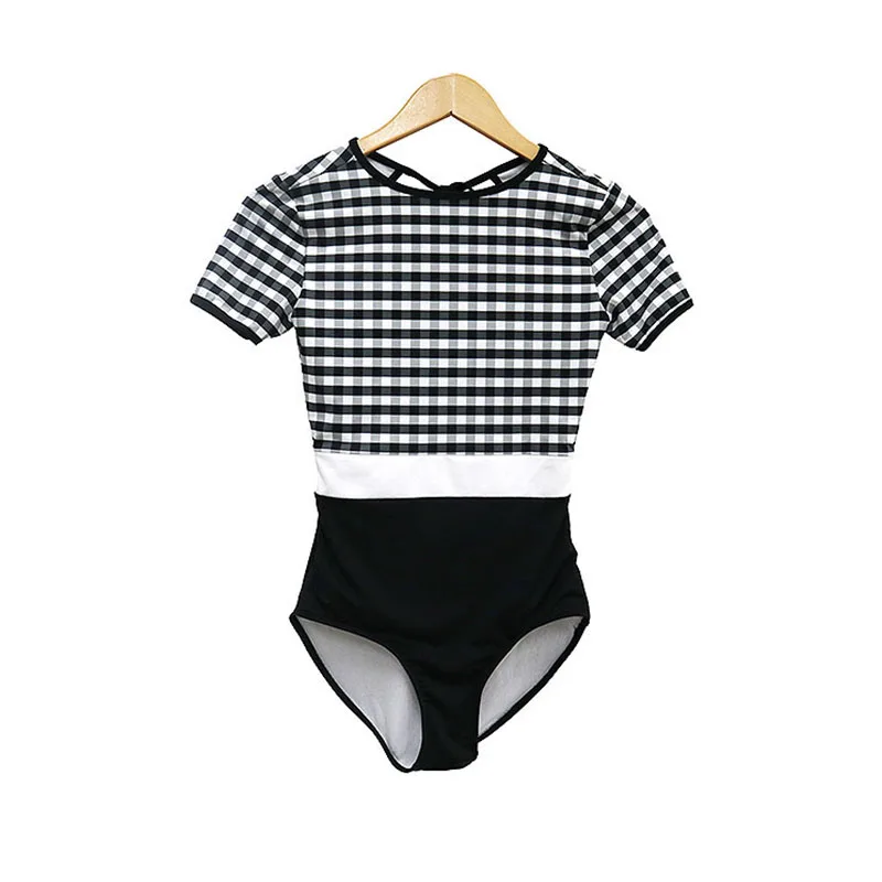 Корейский стиль Цельный купальник клетчатый пуш ап высокое качество купальный