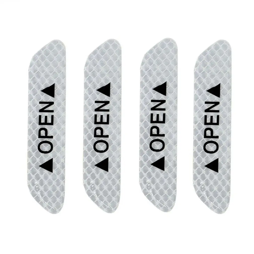 

4PCS/SET Car Styling Warning Car Sticker Affixed To The Door To Open The Door Crash Safety Warning Stickers Reflective