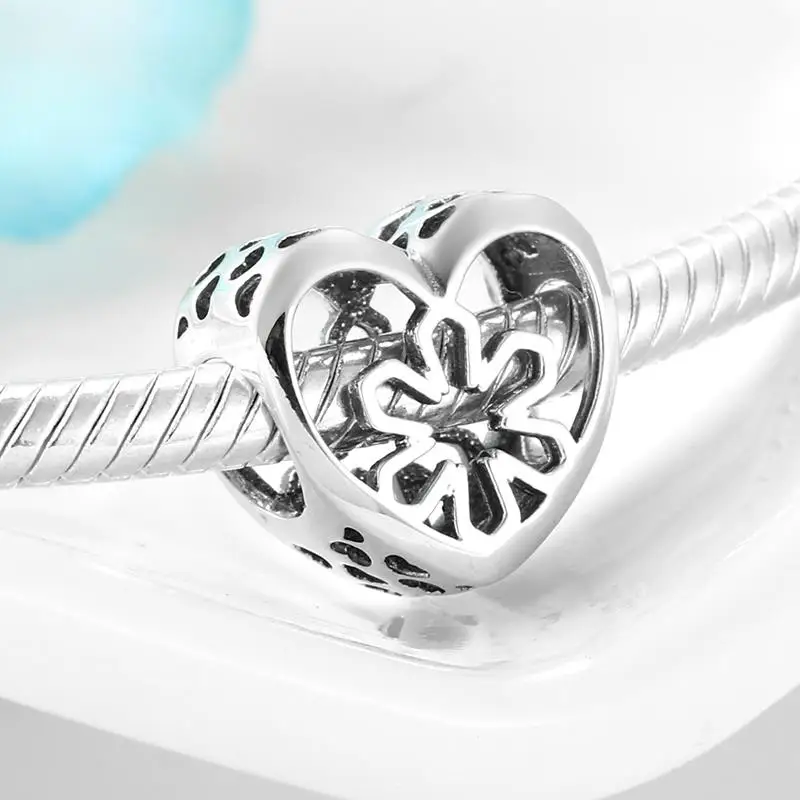 

Hot 925 Sterling Silver Charms Pink Round Star snowflake Shape Zircon Beads Fit Original Women Charm Bracelet Jewelry trendy