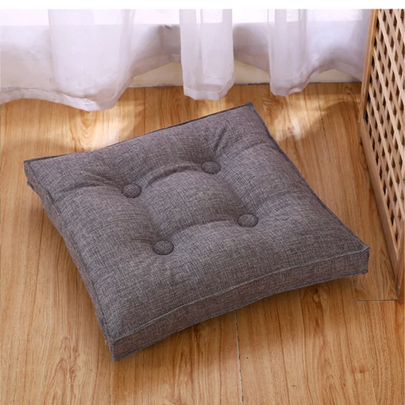 Многофункциональная утолщенная хлопковая льняная подушка для сиденья с татами
