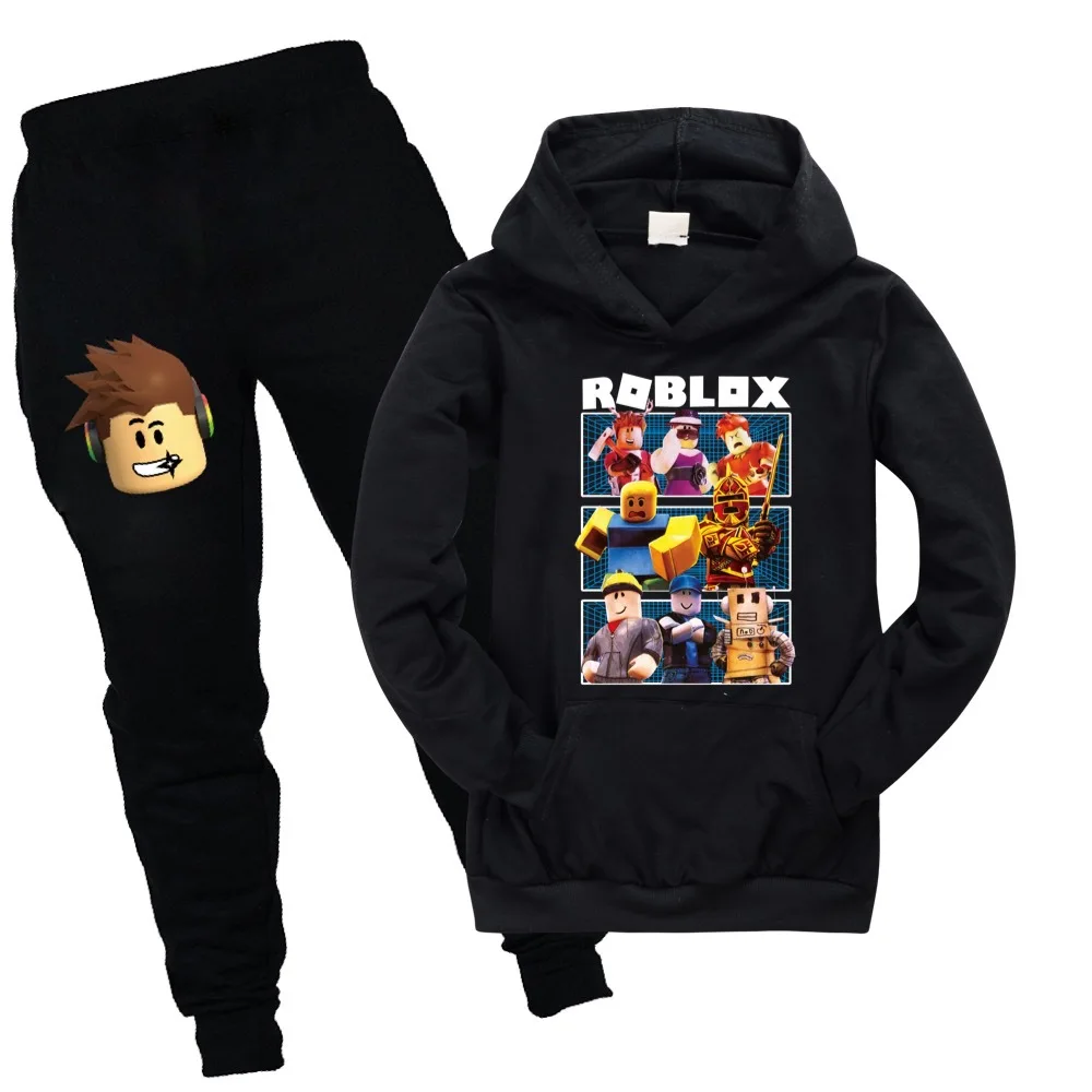 

New ROBLOXing Cotton child Tracksuit Spring Clothing Sets Children Boys Girls Clothes Kids O-neck pocket T-shirt +Pants Suits