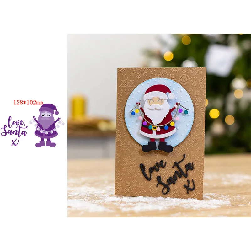

Merry Christmas Kind Santa Claus Artistic Words Metal Cutting Dies Sbooking Album Paper DIY Cards Crafts Embossing Dies