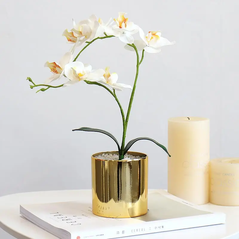 Имитация фаленопсиса украшение для дома в горшке магазин кофейня украшения