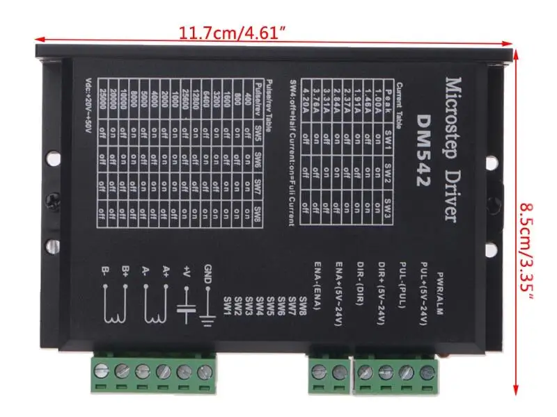 Микрошаговый драйвер DM542 для двигателя nema 23 шаговый M542/2M542 | Инструменты