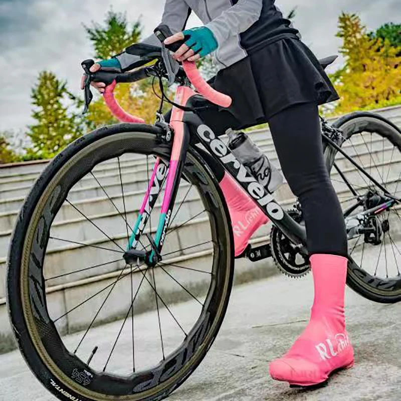 Men/Women Road Bike Lock Shoe Cover Lightweight Water And Wind Proof Tall Covers For Cycling On Cold Rainy Or Snowy |