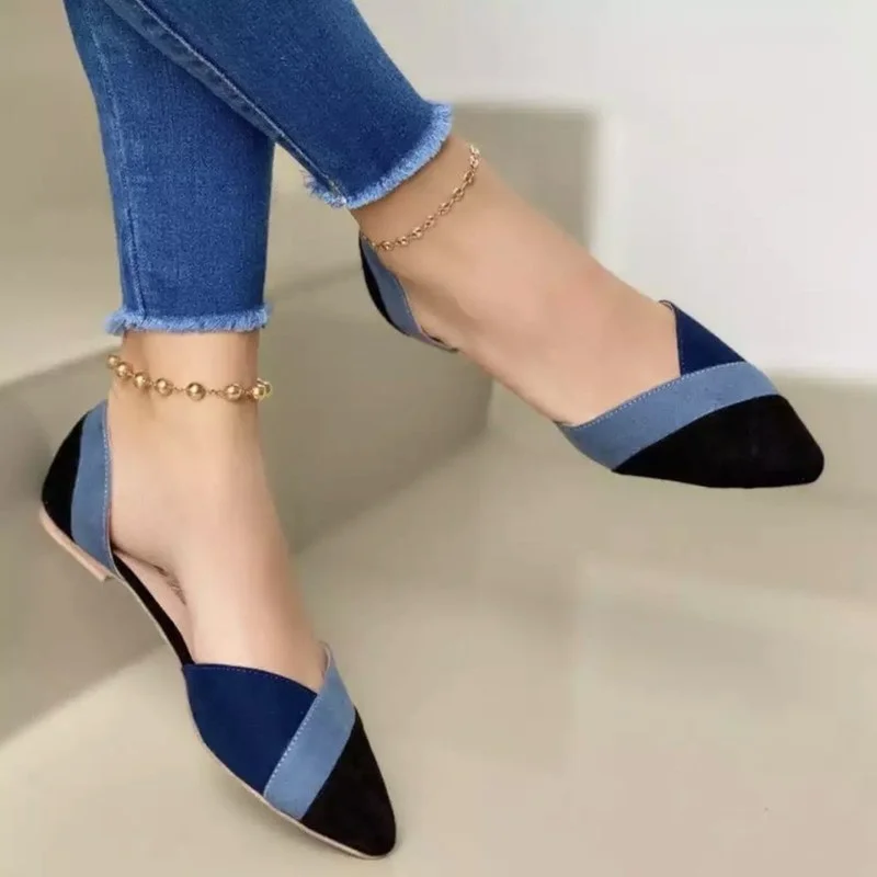 

Women Flats 2022 Spring Mixed Colors Single Shoes Pointed Toe Sli On Casual Women Shoes Comfortable Office Ladies Low Heels