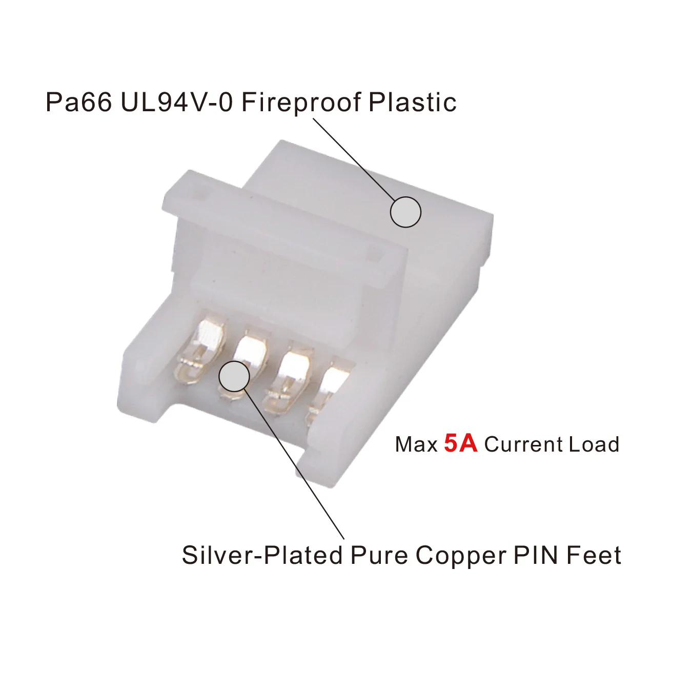 10 шт. 4-контактные разъемы для светодиодной ленты RGB мм без проводов пайки 5050 4