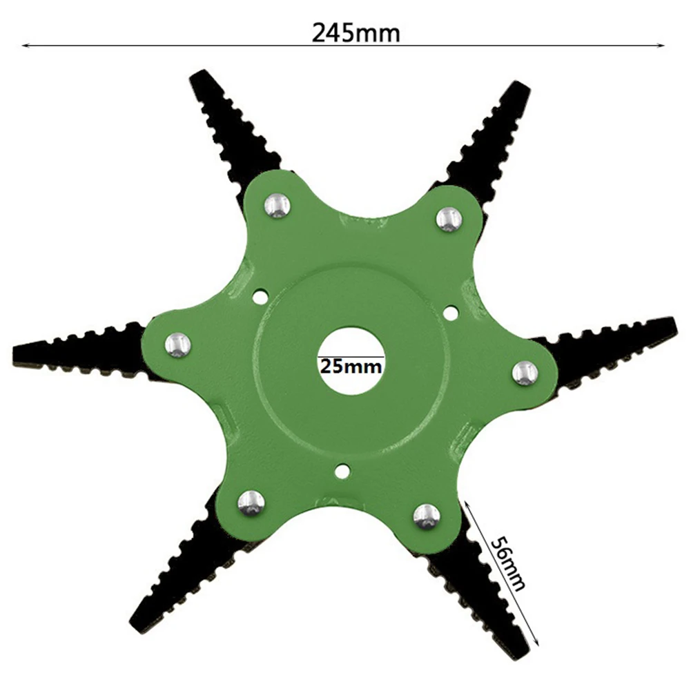 

Steel Wire 6 Teeth Grass Brush Cutter Trimmer Head Dust Rusting Removal Grass Tray Plate for Cleaning Polishing Accessories