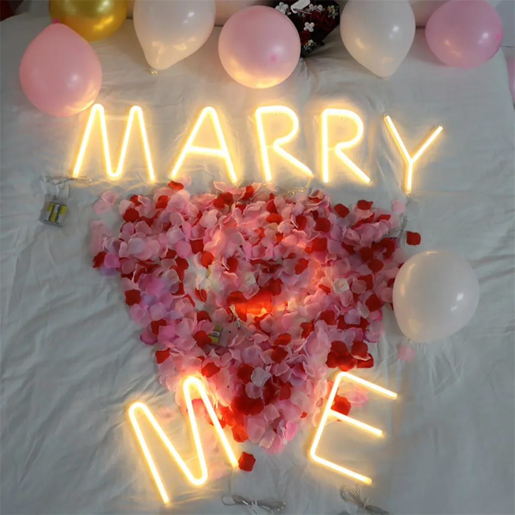 Nmuber LED буквы название розовые светодиоды украшение комнаты настенный теплый