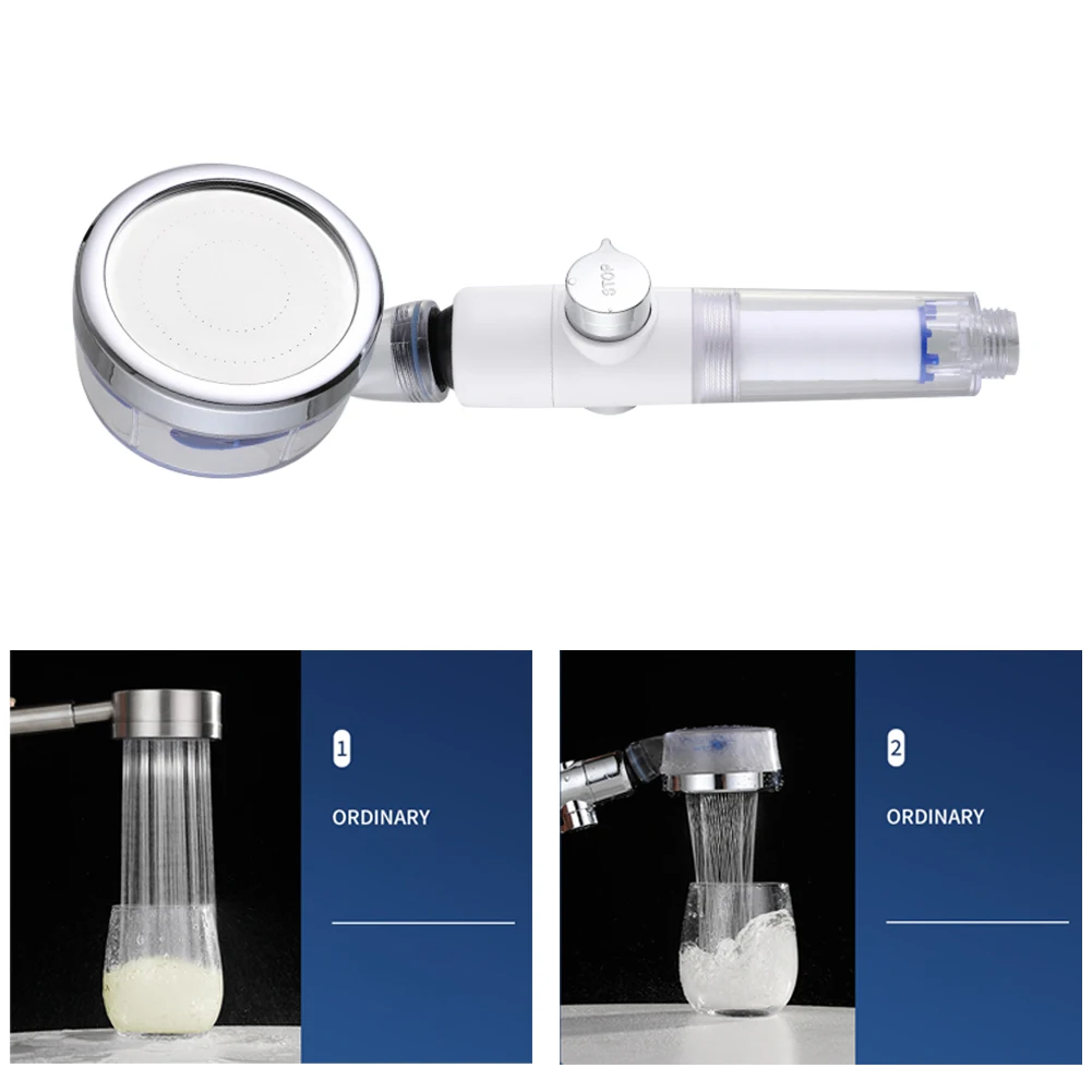 

Насадка для душа с турбонаддувом из АБС-пластика, регулируемый ручной фильтр высокого давления, лейка для душа, экономия воды, насадка для в...