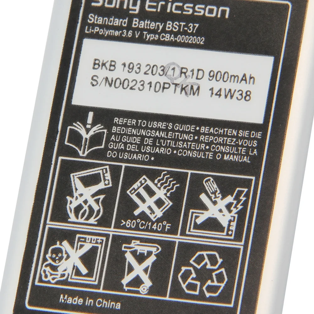 Original SONY BST-37 Battery For Sony W810C W700C W710C K750C K610 W800 W810 W550C Genuine Replacement Phone 900mAh | Мобильные