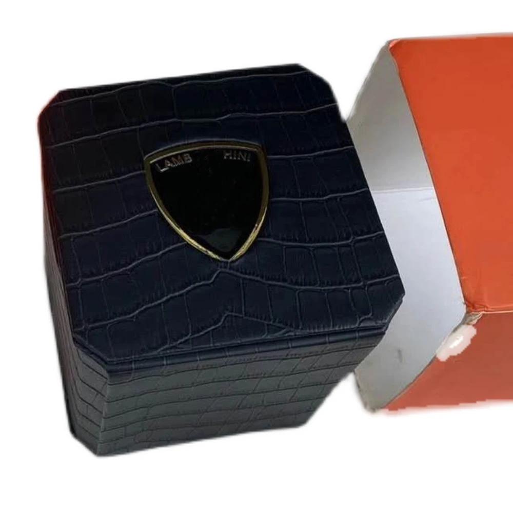 

Tonino For Lambor ghini Watch Box Portable Storage Original Box Papers Mens Watches Jewelry Box
