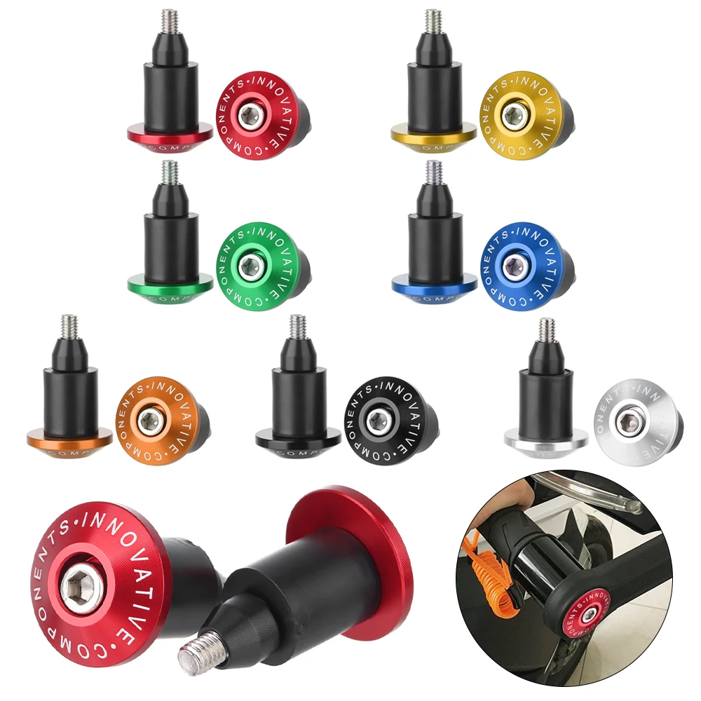 1 компл. Руль мотоцикла торцевой вес руля ручка штекер захват из алюминиевого