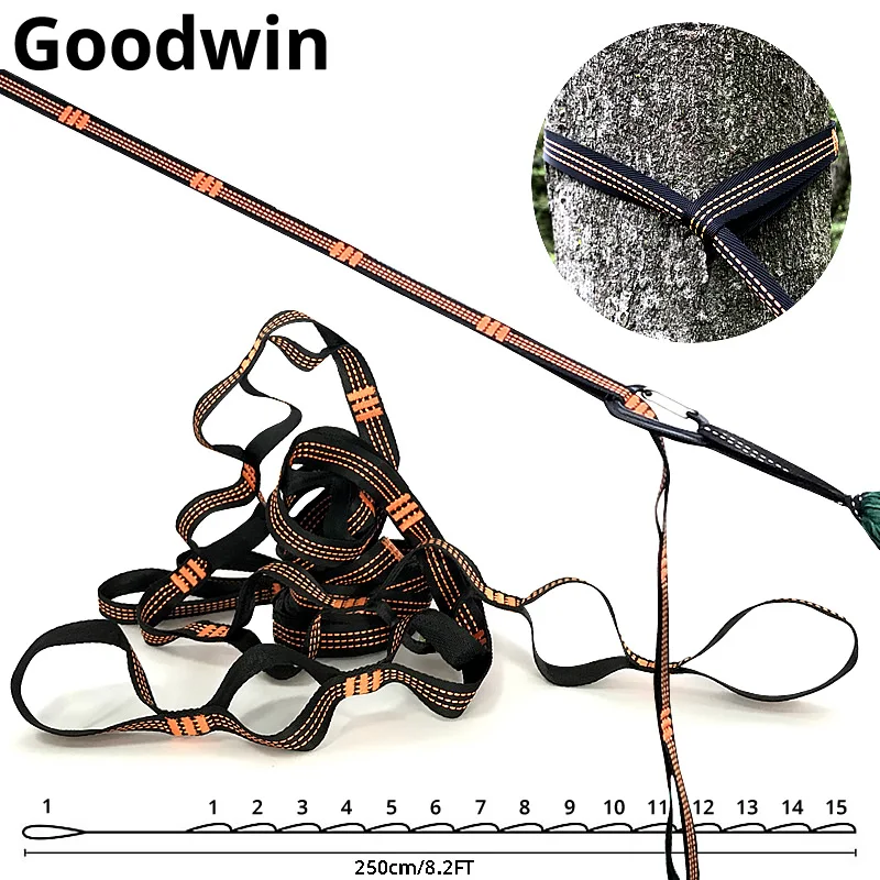 2 шт 250 см регулируемый портативный висящий на дереве Кемпинг Пешие прогулки