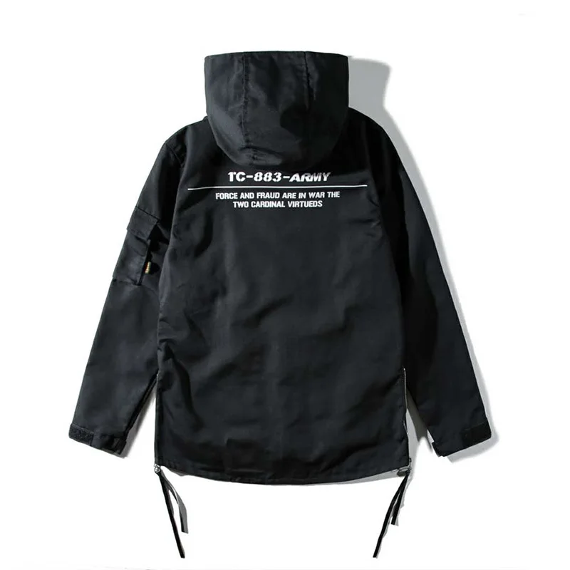 Куртка CROXX Techwear Мужская в стиле милитари модная пиджак панк Рипстоп с надписью