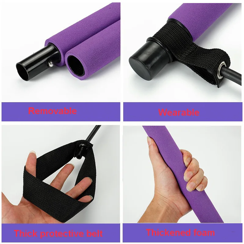 Эспандеры Rooxin для йоги пилатеса бара фитнеса тянущиеся стержни дома