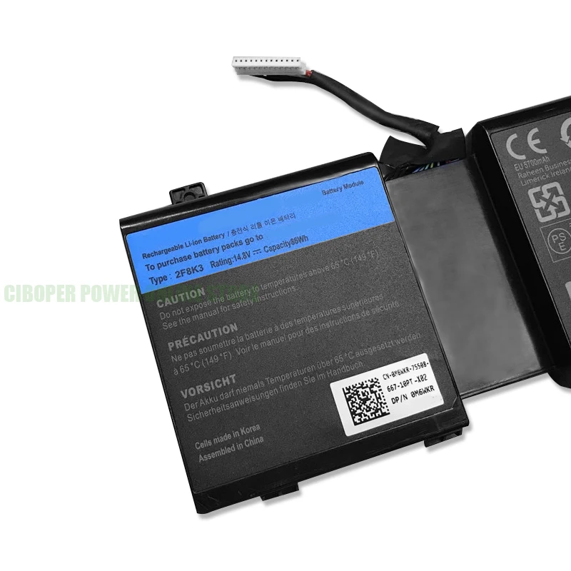 CP аккумулятор для ноутбука KJ2PX G33TT 2F8K3 14 8 В 86 Втч Alienware 17 R1 17X M17X-R5 18 18X M18X-R3 Series