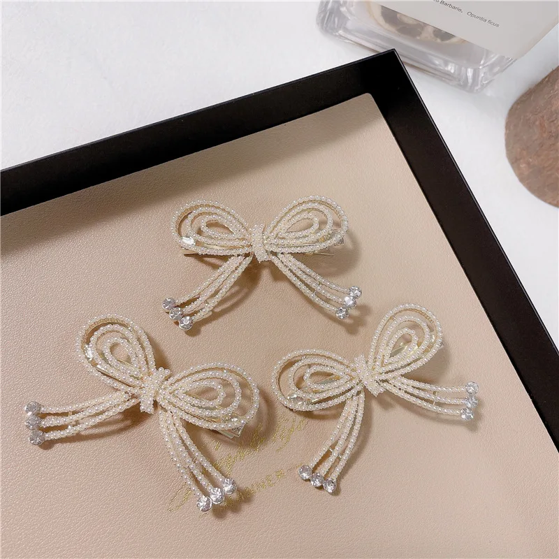 

Fashion Women Rhinestone crystal Barrette hairpin flowers Hair Clips Girls delicate Ponytail Hair Accessories wholesale