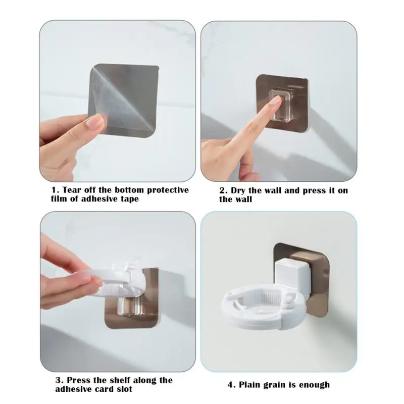 

Wall Mounted Self-Adhesive Shampoo Bottle Shelf Liquid Soap Shower Gel Organizer Hook Holder Shelves Hanger Bathroom Accessories