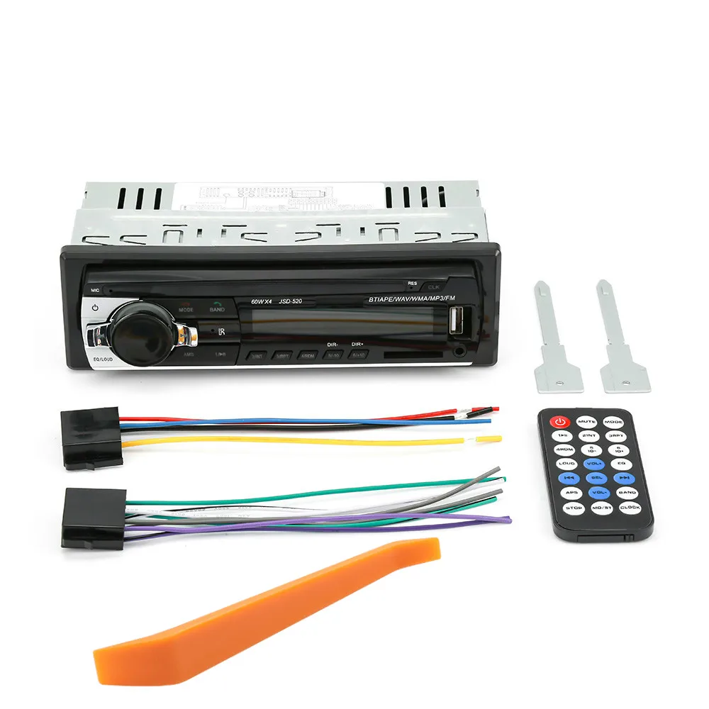 with gift 12 В Автомобильный MP3 аудио плеер Поддержка FM стерео автомобильный bluetooth телефон USB/SD MMC порт радио в тире 1 DIN - Color: with gift