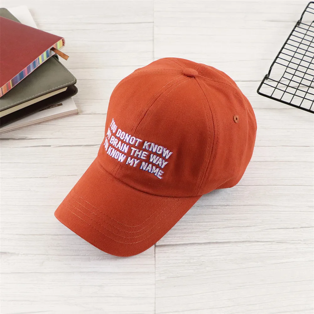 Brick Red TOHUIYAN, хлопковая бейсболка с вышивкой, бейсболка с буквами, кепка s Bone Casquette, кепка для молодых женщин и мужчин, шляпа для гольфа, хип-хоп солнцезащитная Кепка - Цвет: Brick Red
