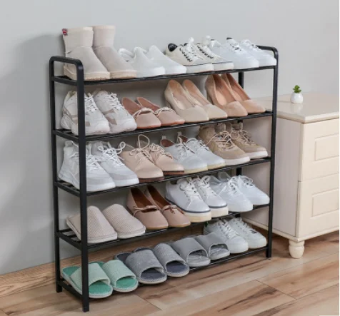 

Lacquered shoe rack free punching household space-saving modern multi-functional shoe cabinet assembly simple multi-layer storag