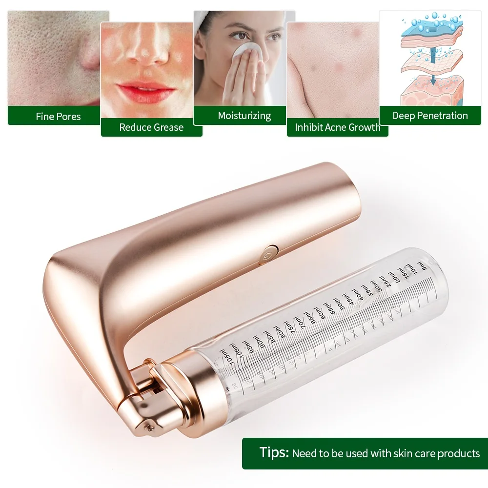 

0.0012mm High Pressure Nano Spray Face Sreamer 105ML Spot Cleaner Nano Facial Water Oxygen Injection Instrument Airbrush