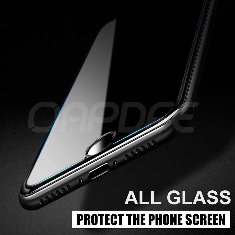 0,22 мм 9H закаленное стекло на iPhone 8 7 6 6S Plus 5 5S SE 4S протектор экрана для iPhone X XR XS Max защитный чехол Flim