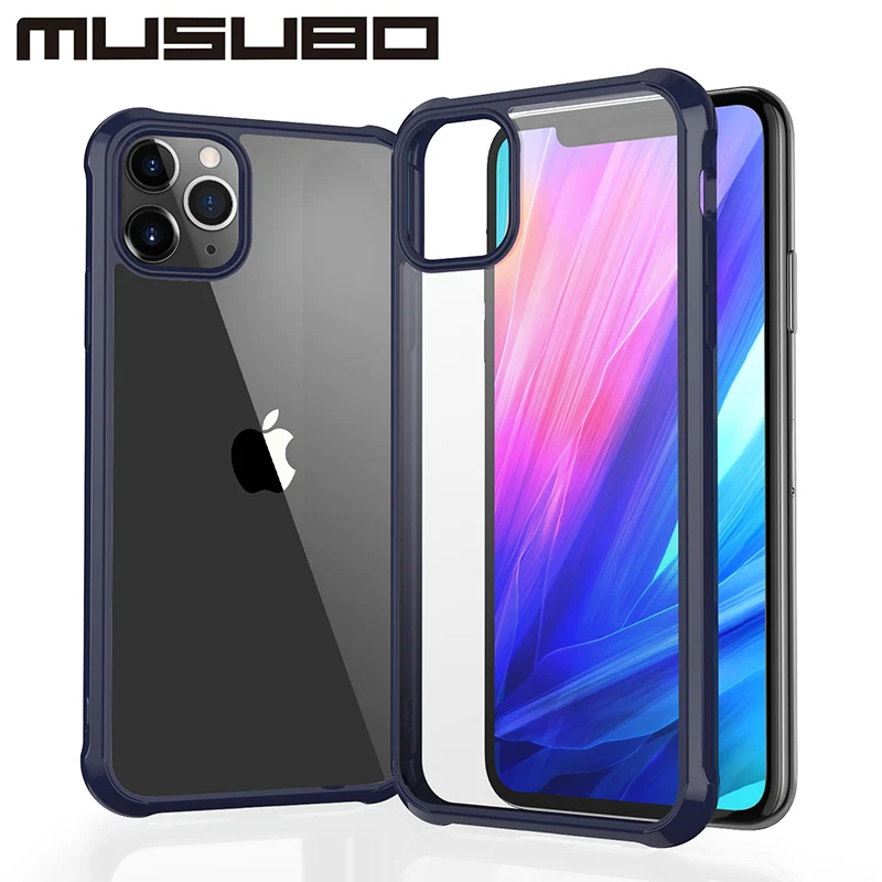 Прозрачный чехол Musubo для iPhone 11 Pro Xs Max XR 8 Plus 7 6 6s противоударный силиконовый