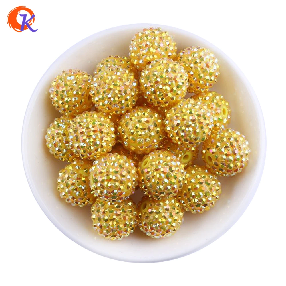 

Cordial Design 20MM 100Pcs/Lot Resin Rhinestone Beads/Hand Made/Chunky Beads For Necklace Making/DIY Kids Beads/Acrylic Beads