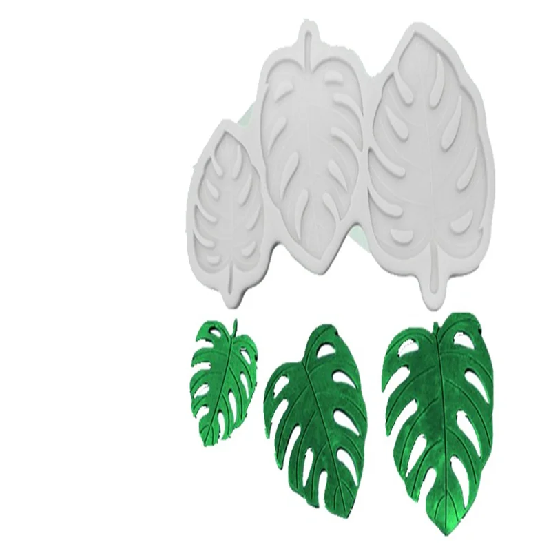 

Monstera Deliciosa Leaves Shape Silicone Baking Mold Fondant Cake Decorating Tools Leaf Cake Chocolate Baking Mold Fondant Tools