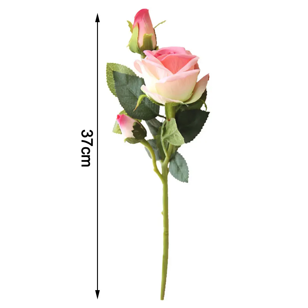 Искусственные цветы розы 3 головки розовые Белые пионы Шелковый цветок букет