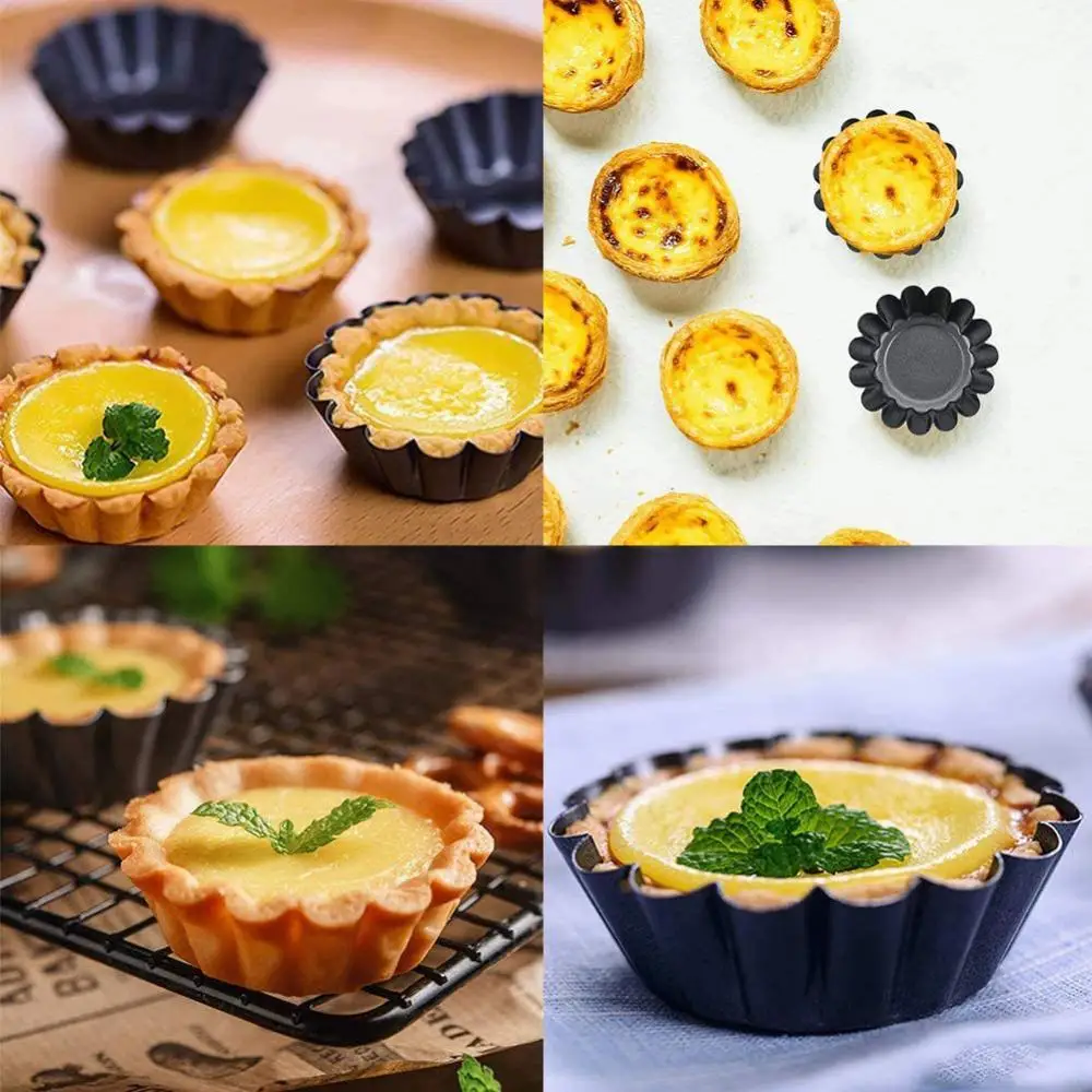 

10Pcs Non-stick Egg Tarts Mold Pan Cake Muffin Cupcake Mould Kitchen Baking Tool