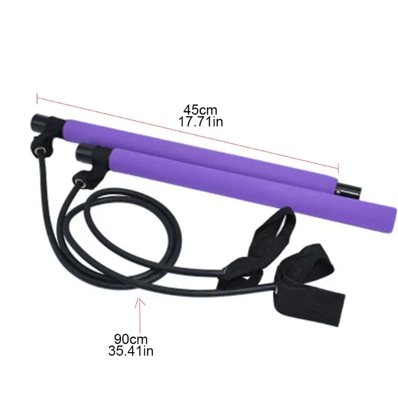

Multifunction Pilates Resistance Band and Toning Bar Home Gym Portable Total