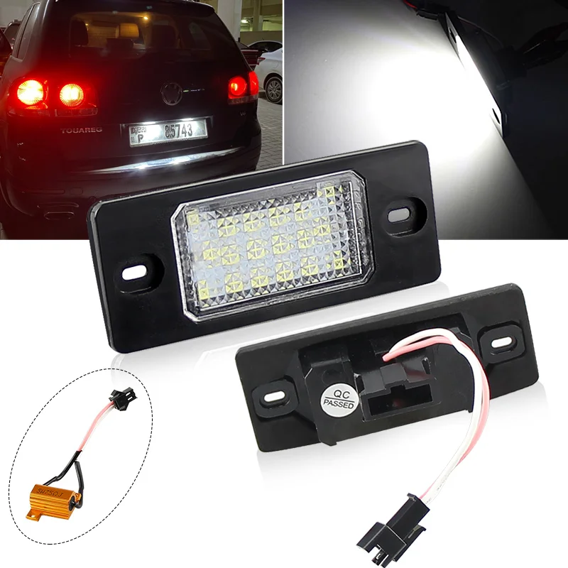 1 пара Canbus без ошибок белый 18SMD светодиодный номерной знак для VW Touareg Tiguan Golf 5 Passat