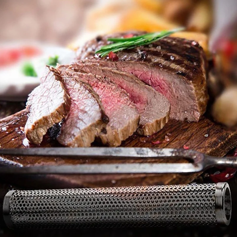 2 шт. барбекю из нержавеющей стали перфорированная круглая сетка курильщик