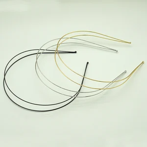 Серебристые двойные металлические повязки для волос, 10 шт., 1,2 мм, проволочные повязки для волос сделай сам с круглыми концами без никеля, обручи для волос для женщин и девочек