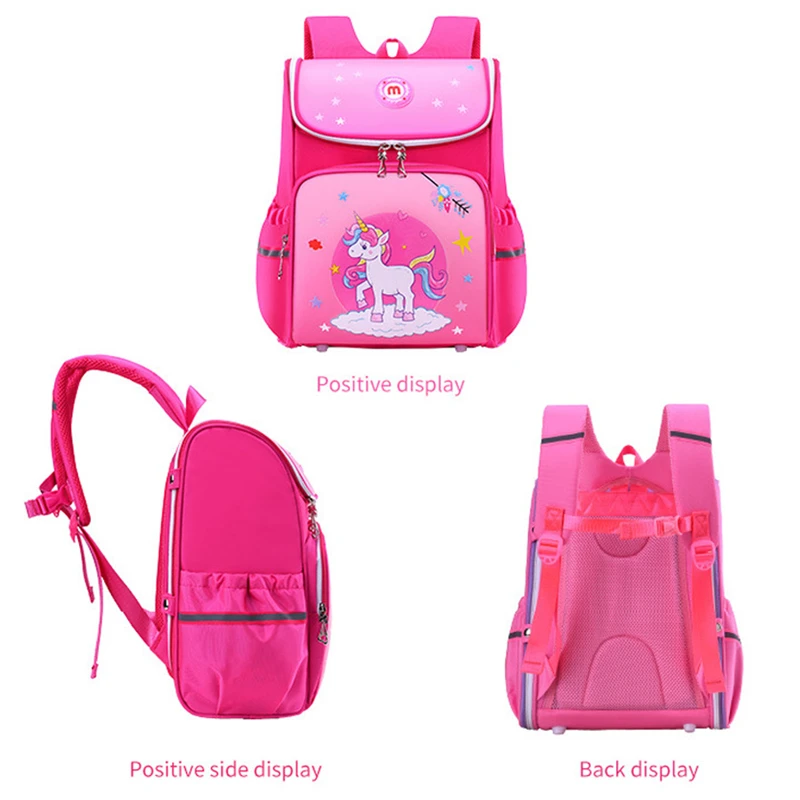 Children Grade 1-6 School Bags for Boys Girls Unicorn Printing Orthopedic School Backpacks Book Bag Knapsack Mochila escolar