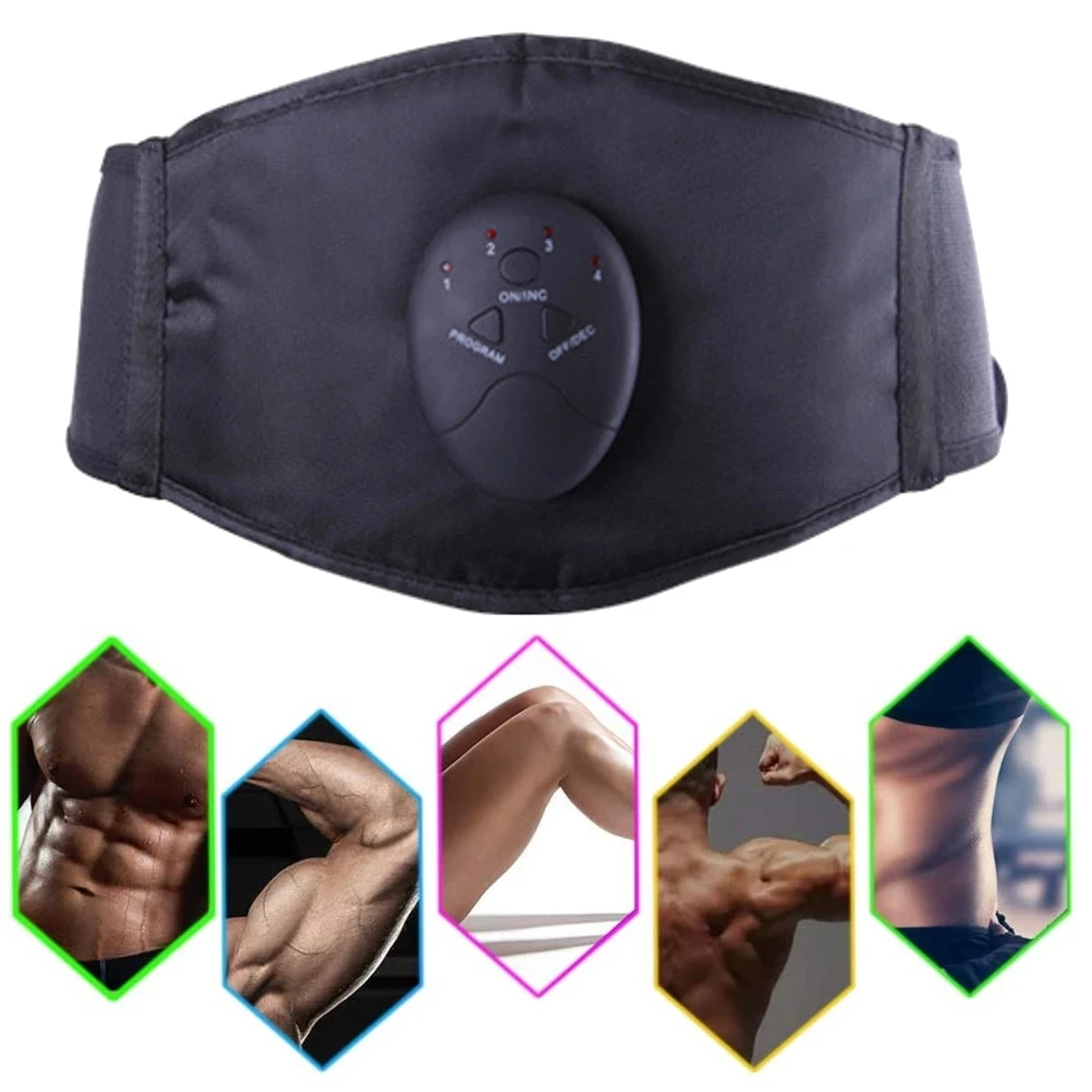 

Стимулятор мышц умный USB Перезаряжаемый ремень для тренажера для фитнеса светодиодный дисплей электрический стимулятор мышц Массажер для ...