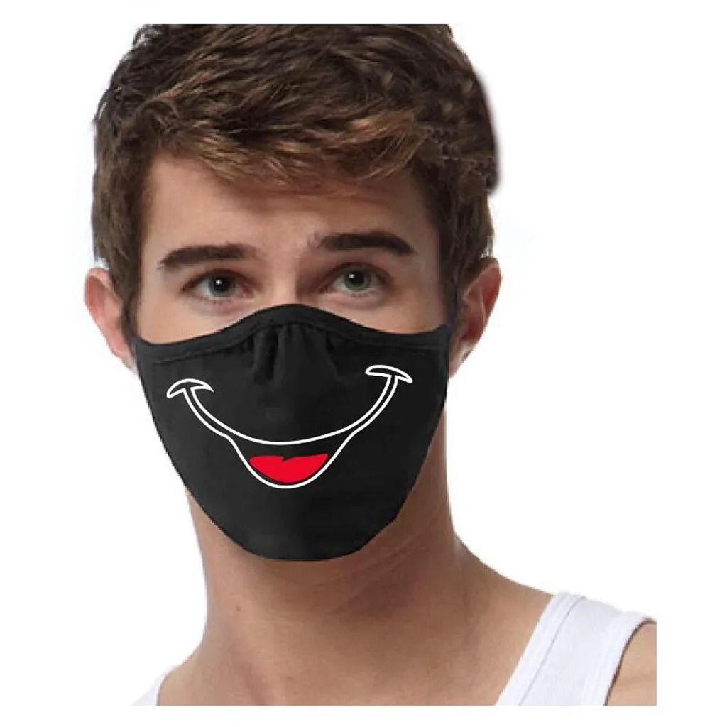 Забавная маска для лица моющаяся Тканевая мужчин многоразовая защита рта