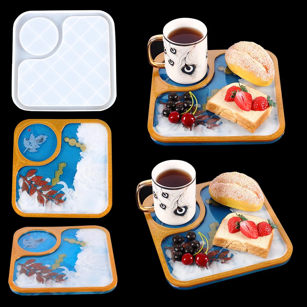 

Silicone Mold Tray Dinner Plate Decoration Mold Diy Special Craft Supplies for Table Home Decoration C44