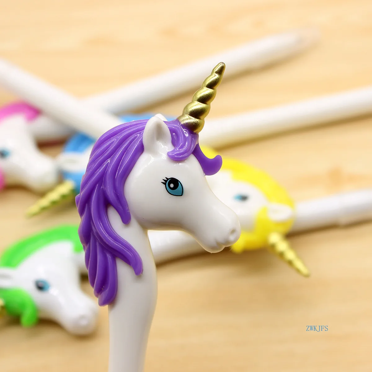 

24pcs Creative stationery fun novel unicorn ballpoint pen cartoon pony animal modeling student prize gift pen