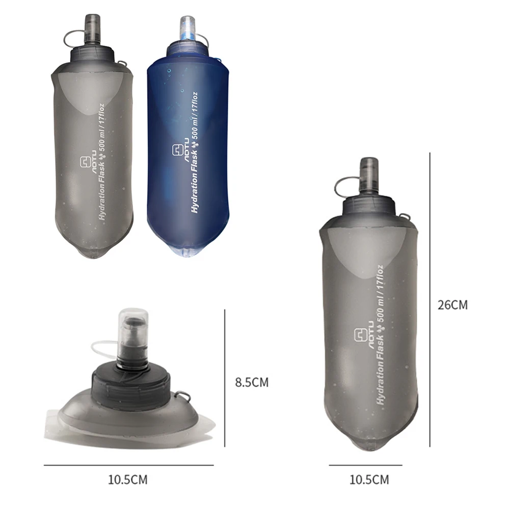 Портативная Сверхлегкая складная сумка для воды 500 мл мягкая фляжка из ТПУ