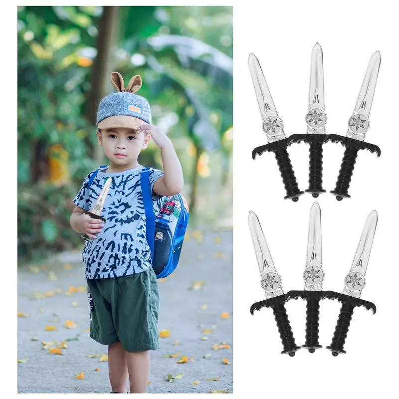 

6Pcs Plastic Dagger Toys Children Stage Performance Knives Role Play Props
